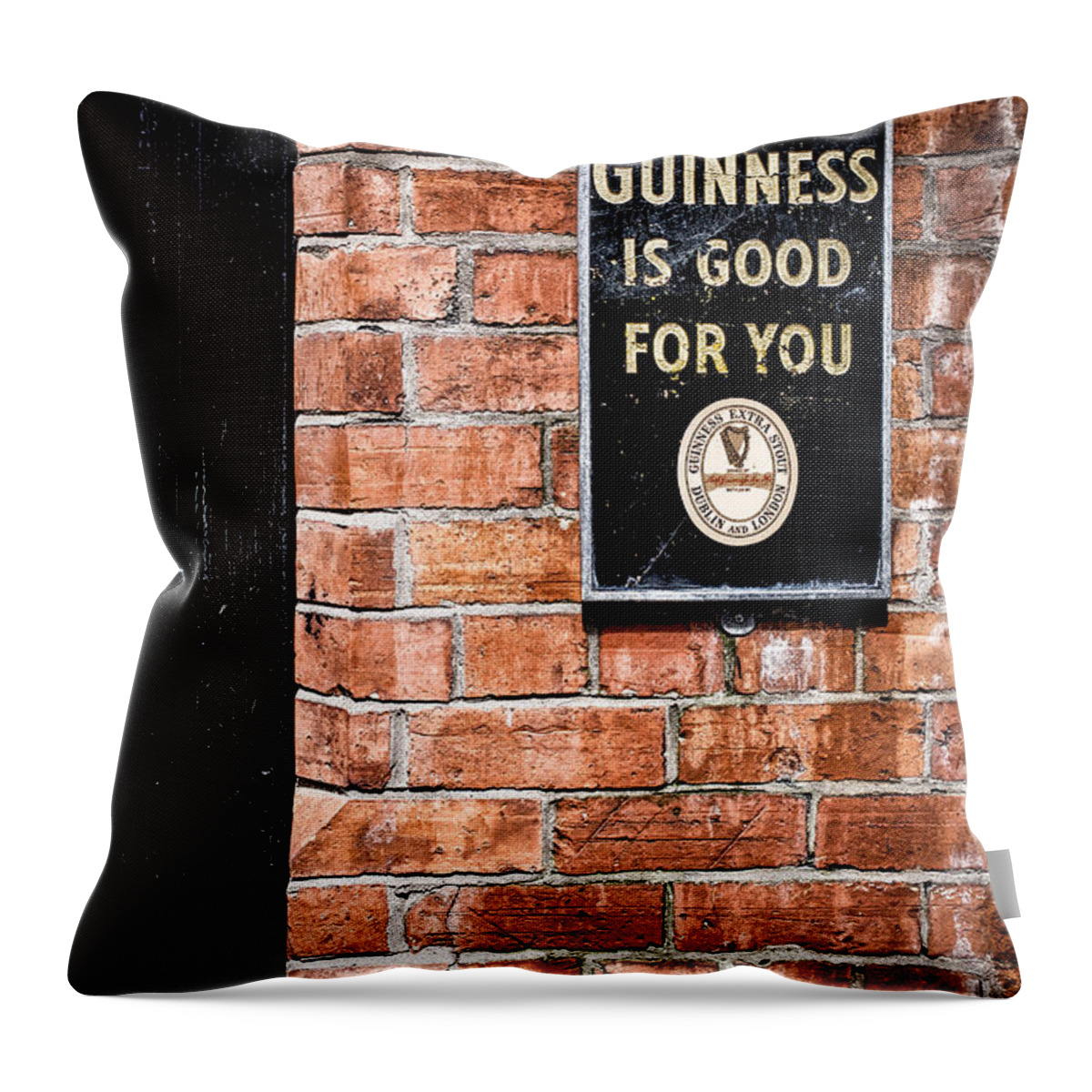 Guinness Throw Pillow featuring the photograph Guinness is good for you by Nigel R Bell