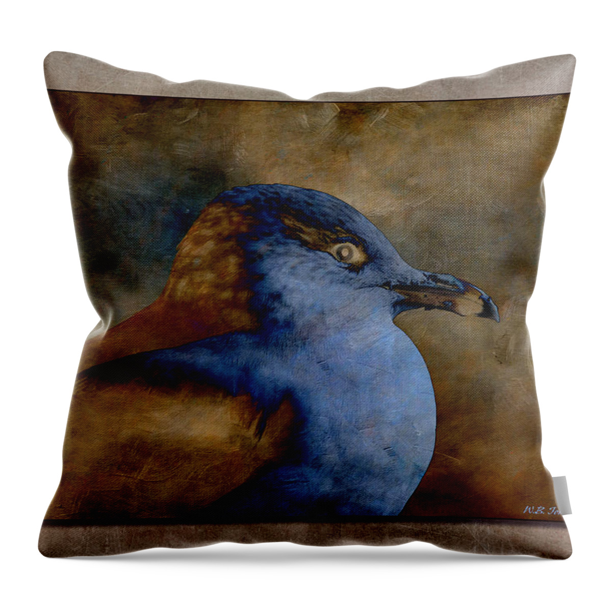 Gull Throw Pillow featuring the photograph Gull by WB Johnston