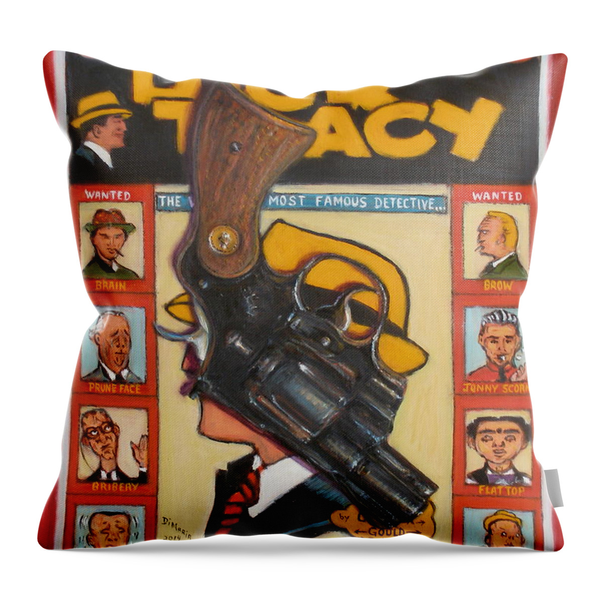 Realism Throw Pillow featuring the painting Gun #1 by Donelli DiMaria