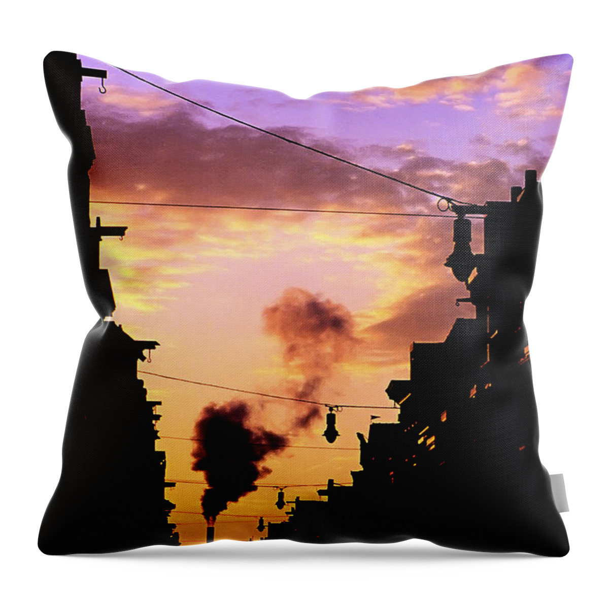 Haarlemmerstraat Throw Pillow featuring the photograph Haarlemmerstraat by Fabrizio Troiani