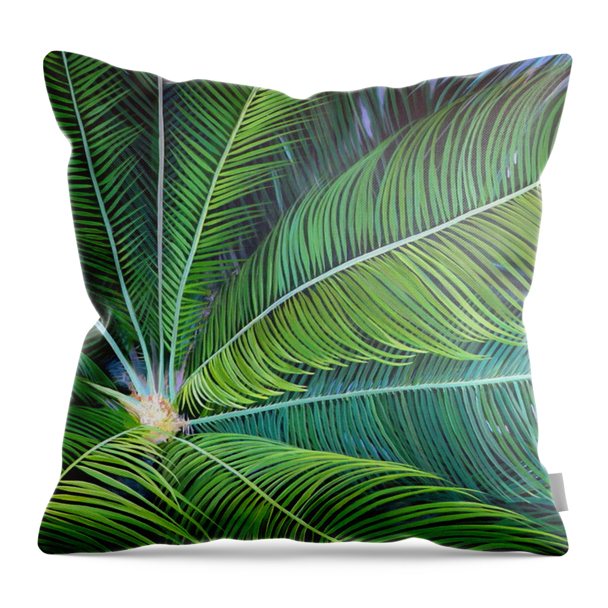 Sago Throw Pillow featuring the painting Half a World Away by Hunter Jay