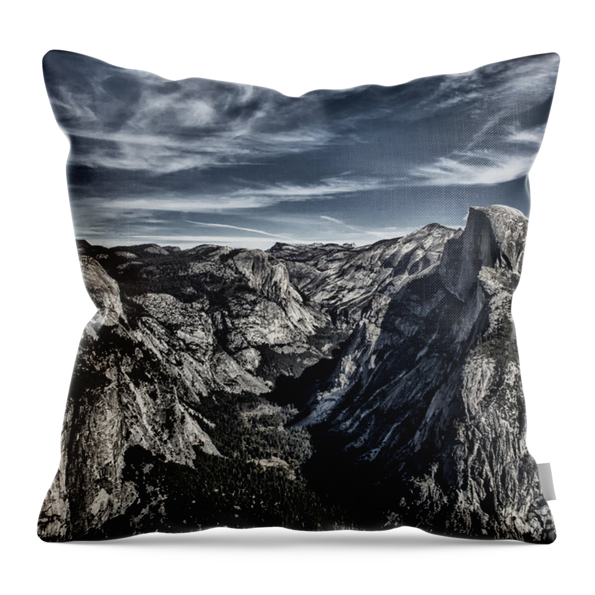 California Throw Pillow featuring the photograph Half Dome by Erika Fawcett