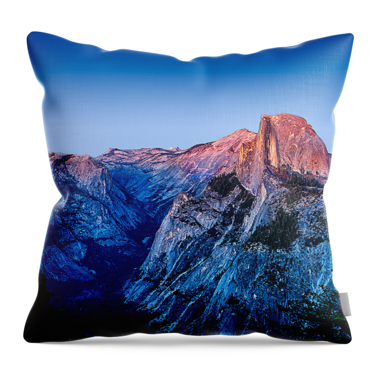 California Throw Pillow featuring the photograph Half Dome Twilight by Peter Tellone