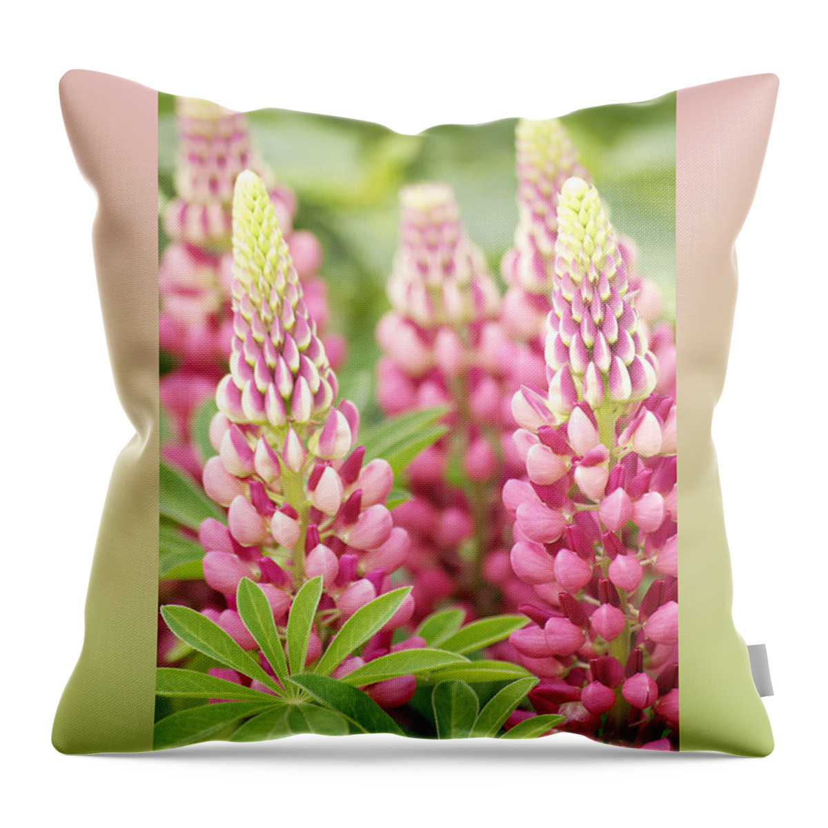 Easter Throw Pillow featuring the photograph Hallelujah Christ is Risen Lupines by Michael Peychich