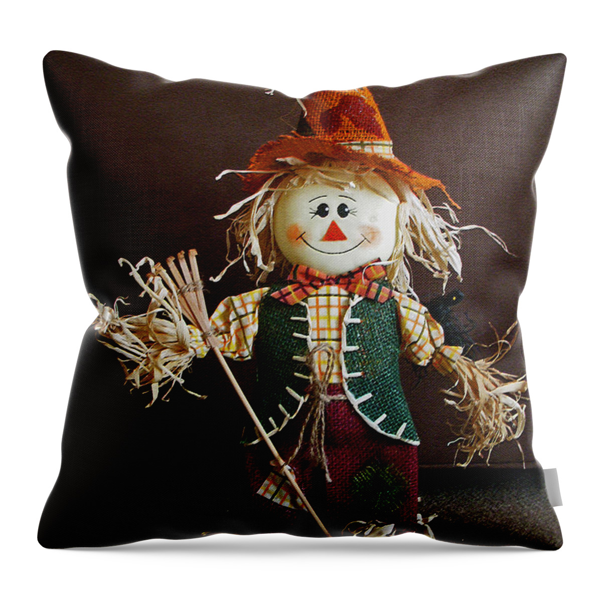 Halloween Throw Pillow featuring the photograph Halloween Scarecrow by Aimee L Maher ALM GALLERY