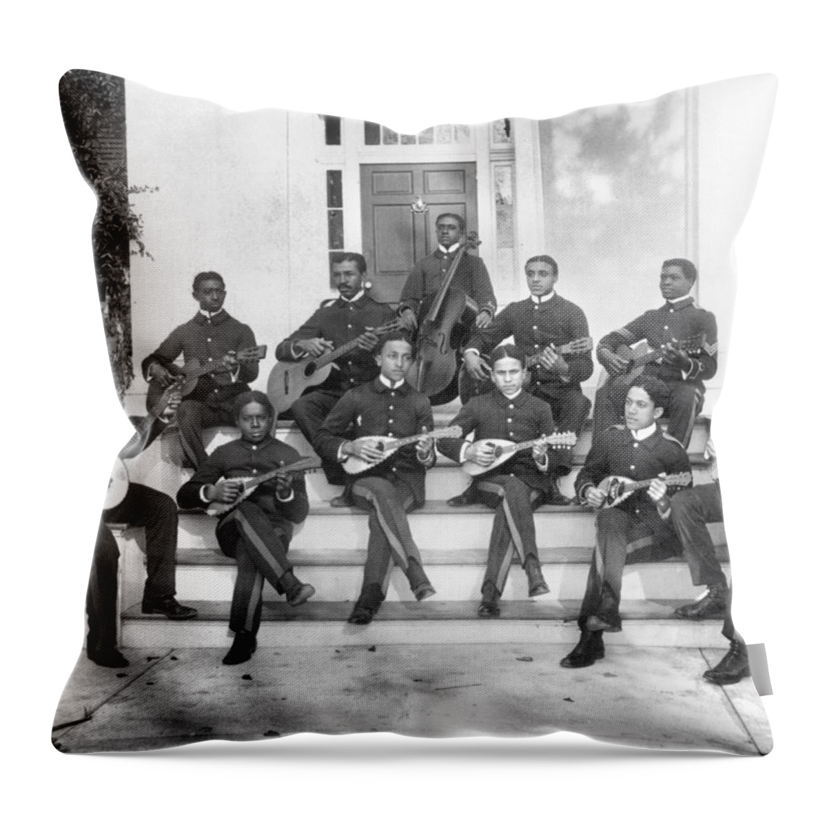1898 Throw Pillow featuring the photograph Hampton Institute, C1898 by Granger