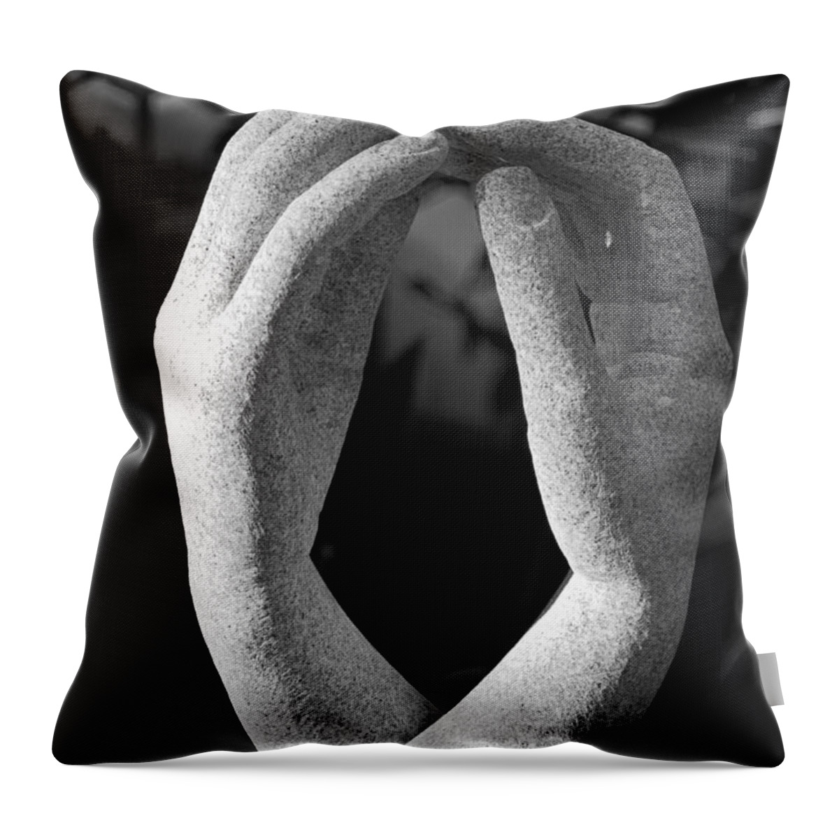 Isolated Throw Pillow featuring the photograph Hands by Paulo Goncalves