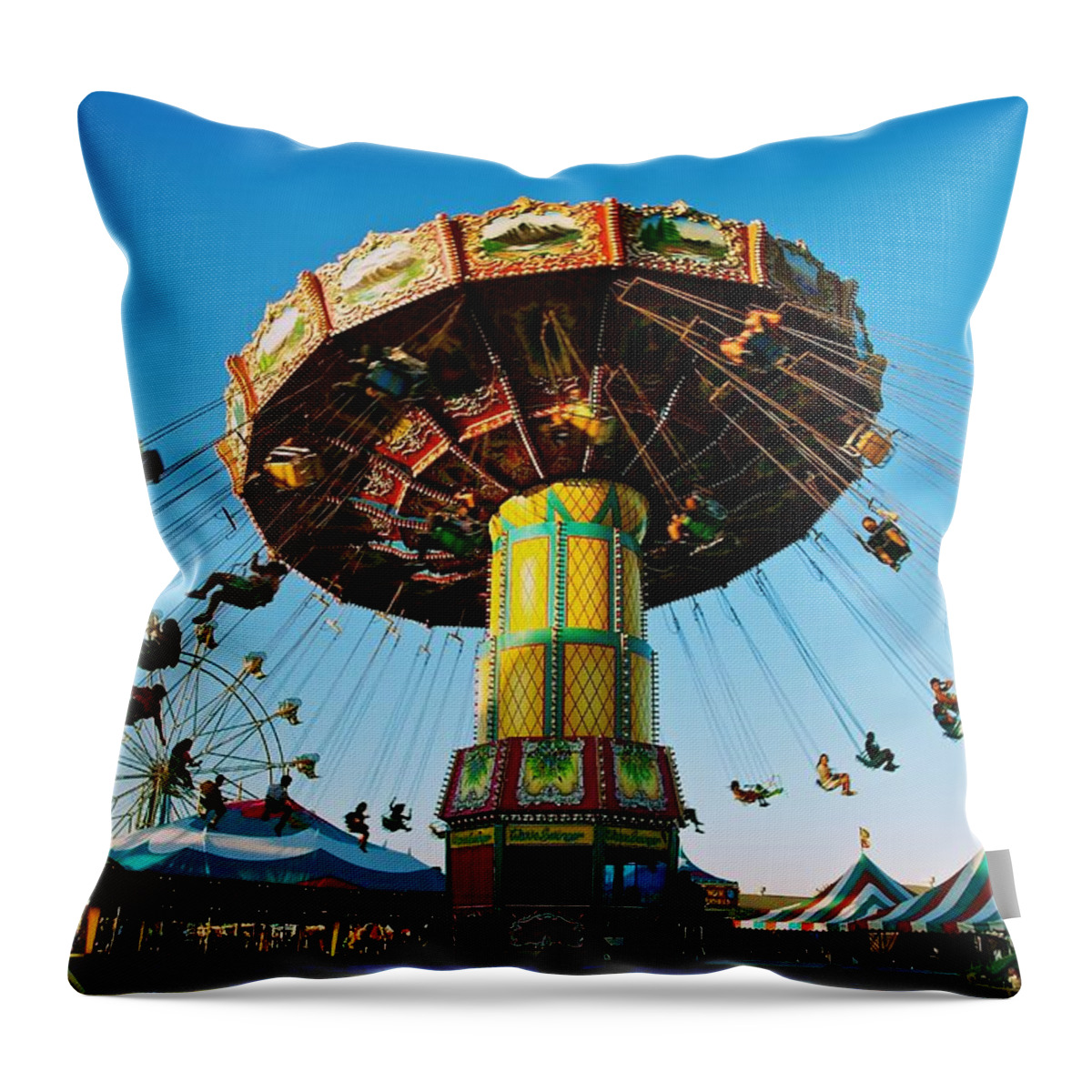 State Fair Throw Pillow featuring the photograph Hanging Around by Eric Tressler
