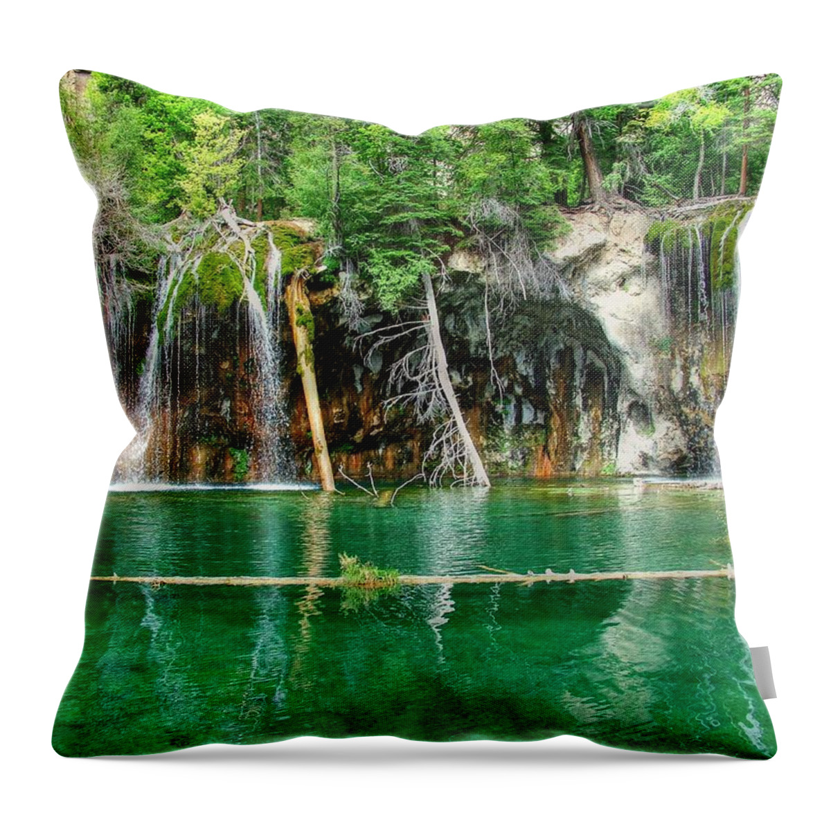 Hanging Lake Throw Pillow featuring the photograph Hanging Lake 1 by Ken Smith
