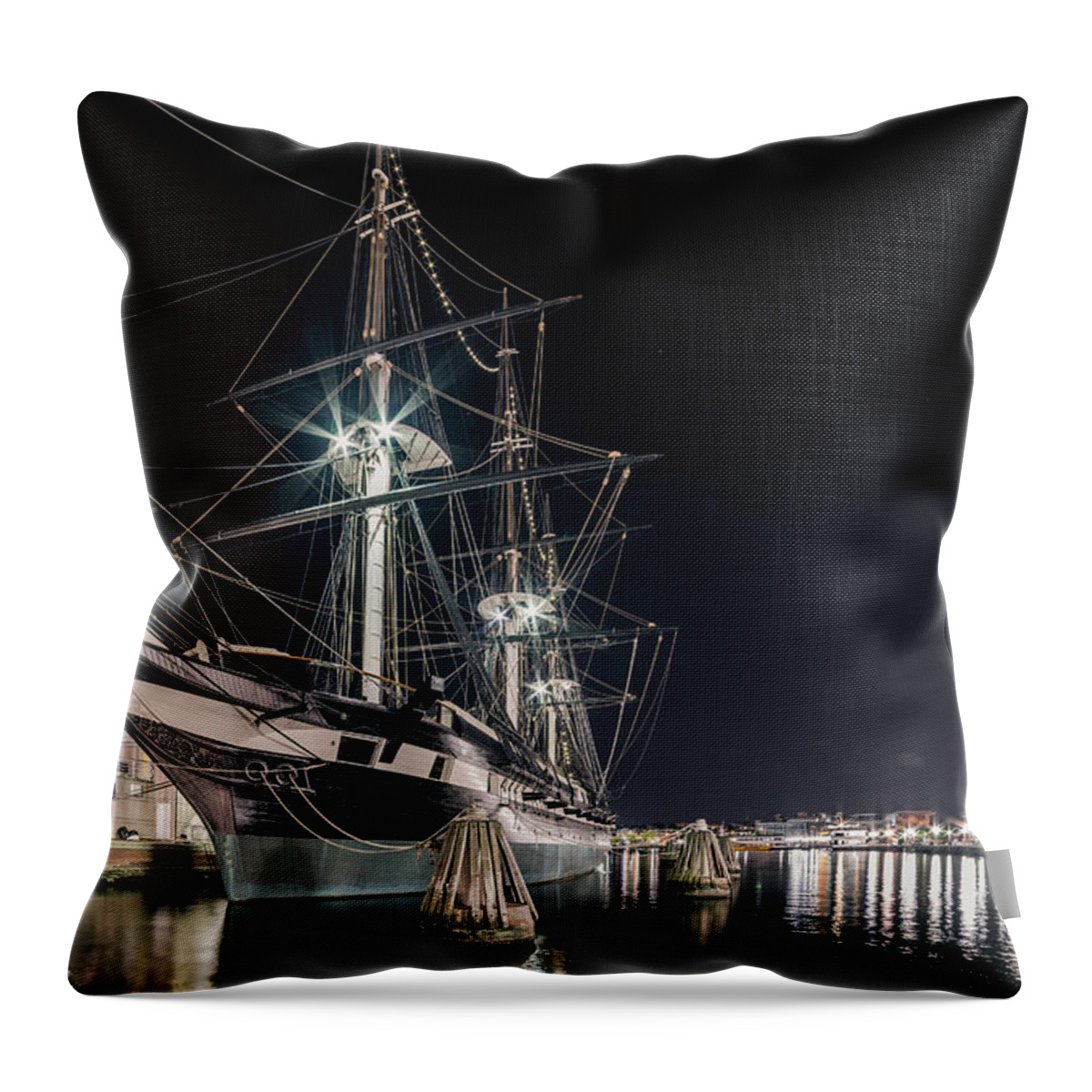 Tranquility Throw Pillow featuring the photograph Harbour by Delensmode