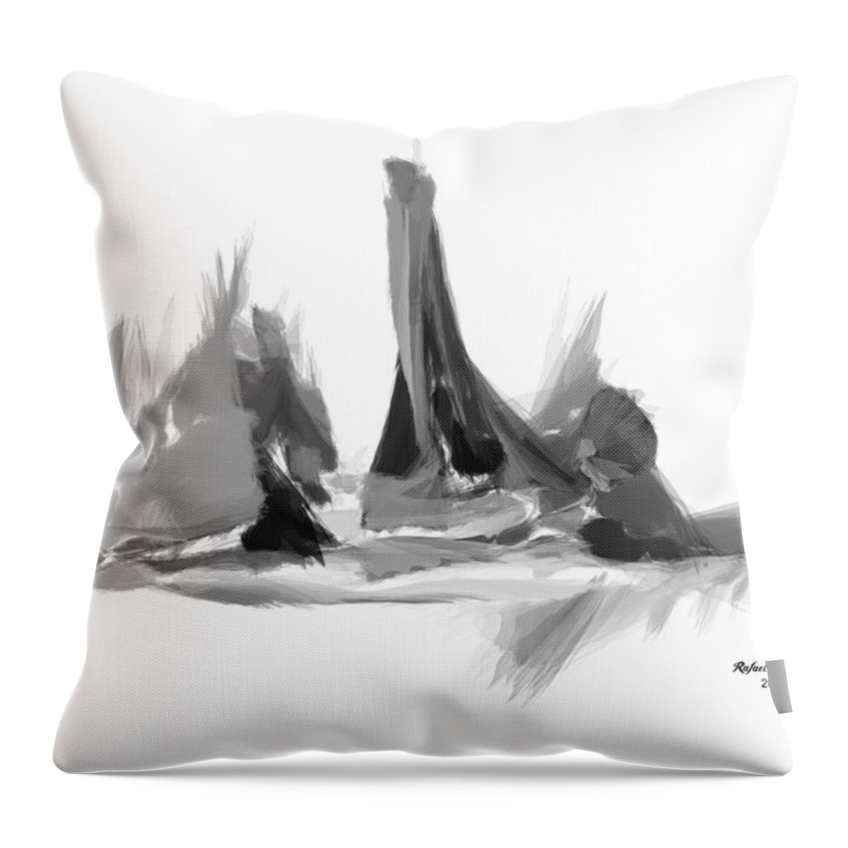 Harbour Throw Pillow featuring the digital art Harbour by Rafael Salazar