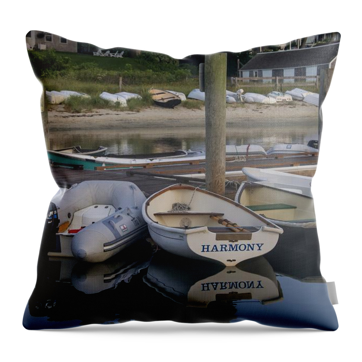 Scenic Throw Pillow featuring the photograph Harmony by Nautical Chartworks