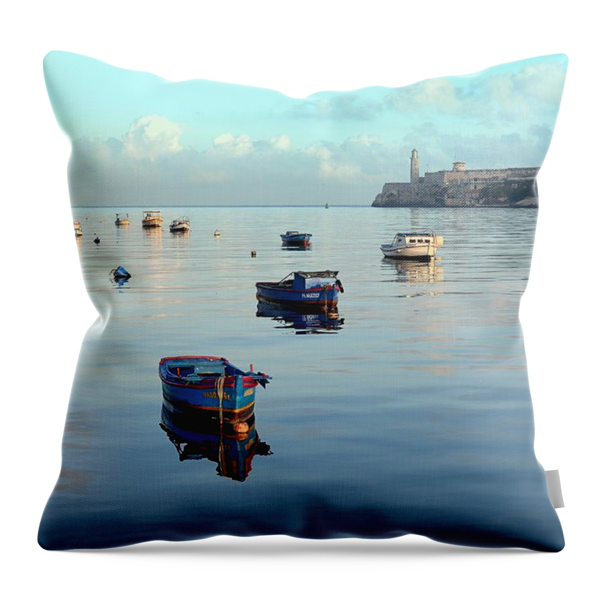 Havana Throw Pillow featuring the photograph Havana Maritime 2 by Steven Richman