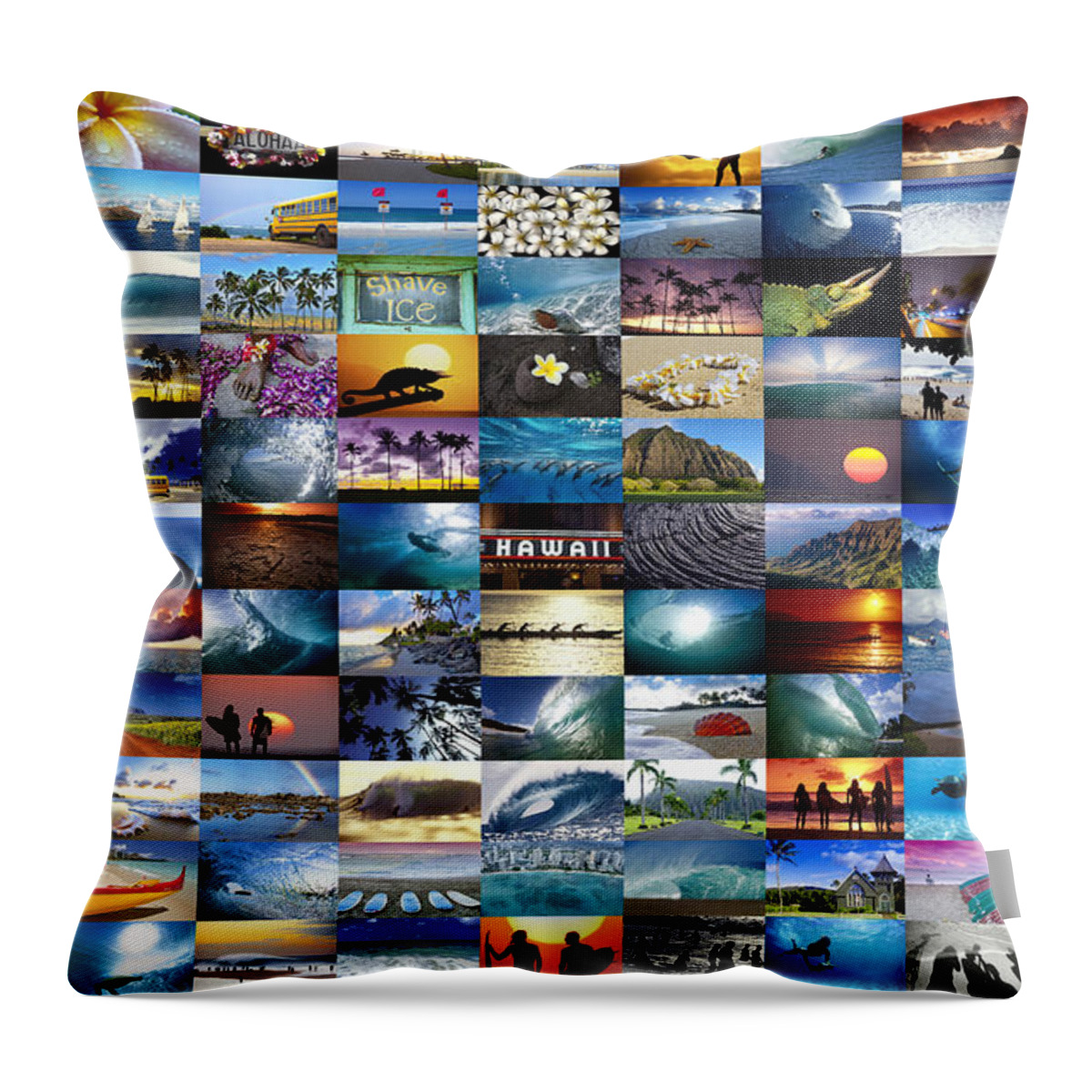 Ocean Throw Pillow featuring the photograph One Hawaiian Mixed Plate by Sean Davey