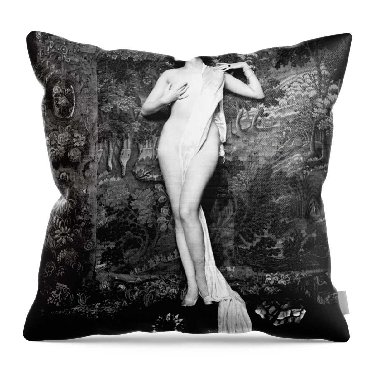 Photo Throw Pillow featuring the photograph Hazel Forbes Miss United States 1926 by Vincent Monozlay