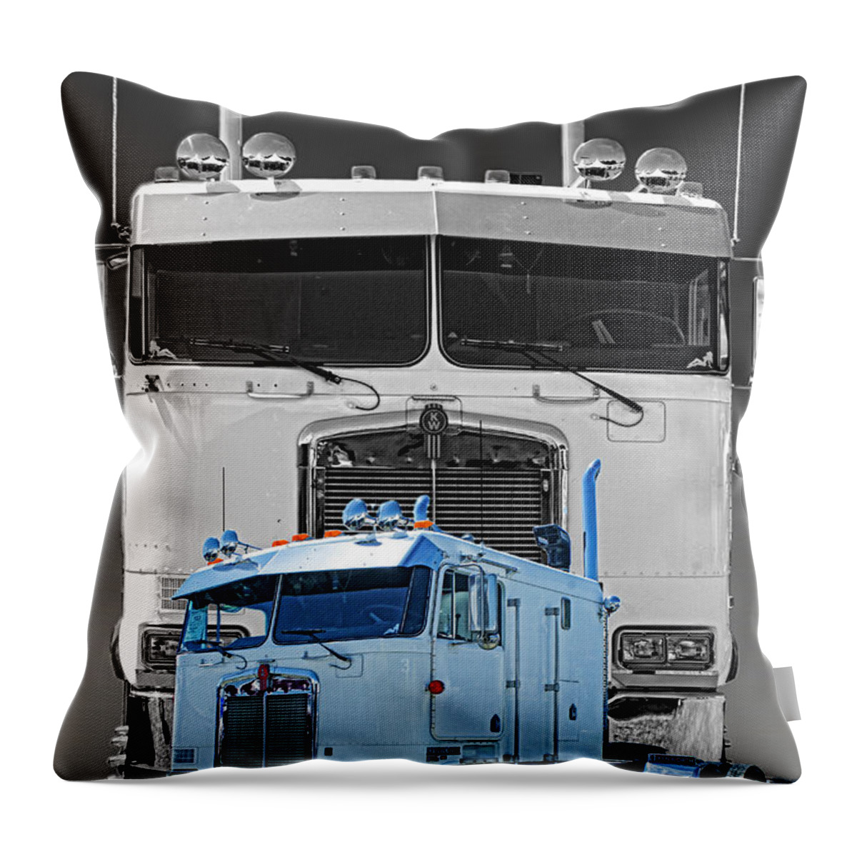 Trucks Throw Pillow featuring the photograph Hdrcatr3137-13 by Randy Harris