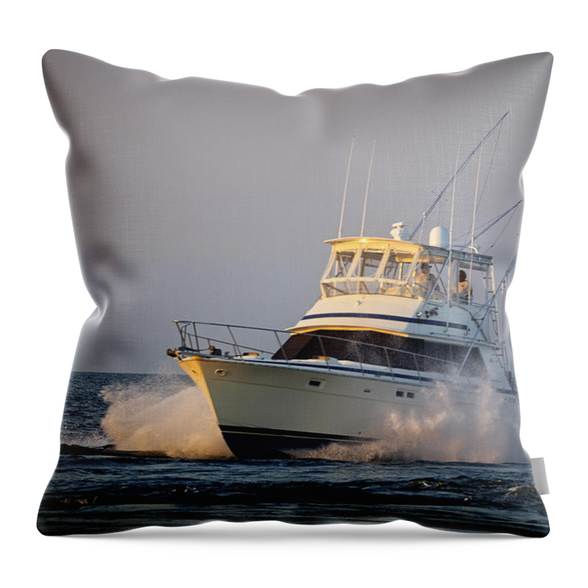 Yacht Throw Pillow featuring the photograph Heaading Home by David Kay
