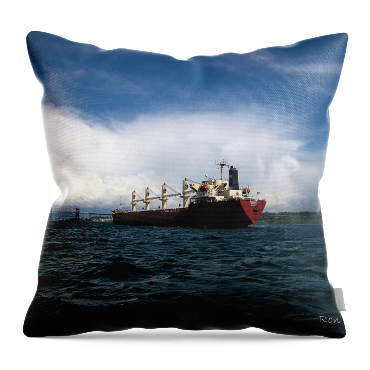Sailing Throw Pillow featuring the photograph Heading Home by Ron Haist