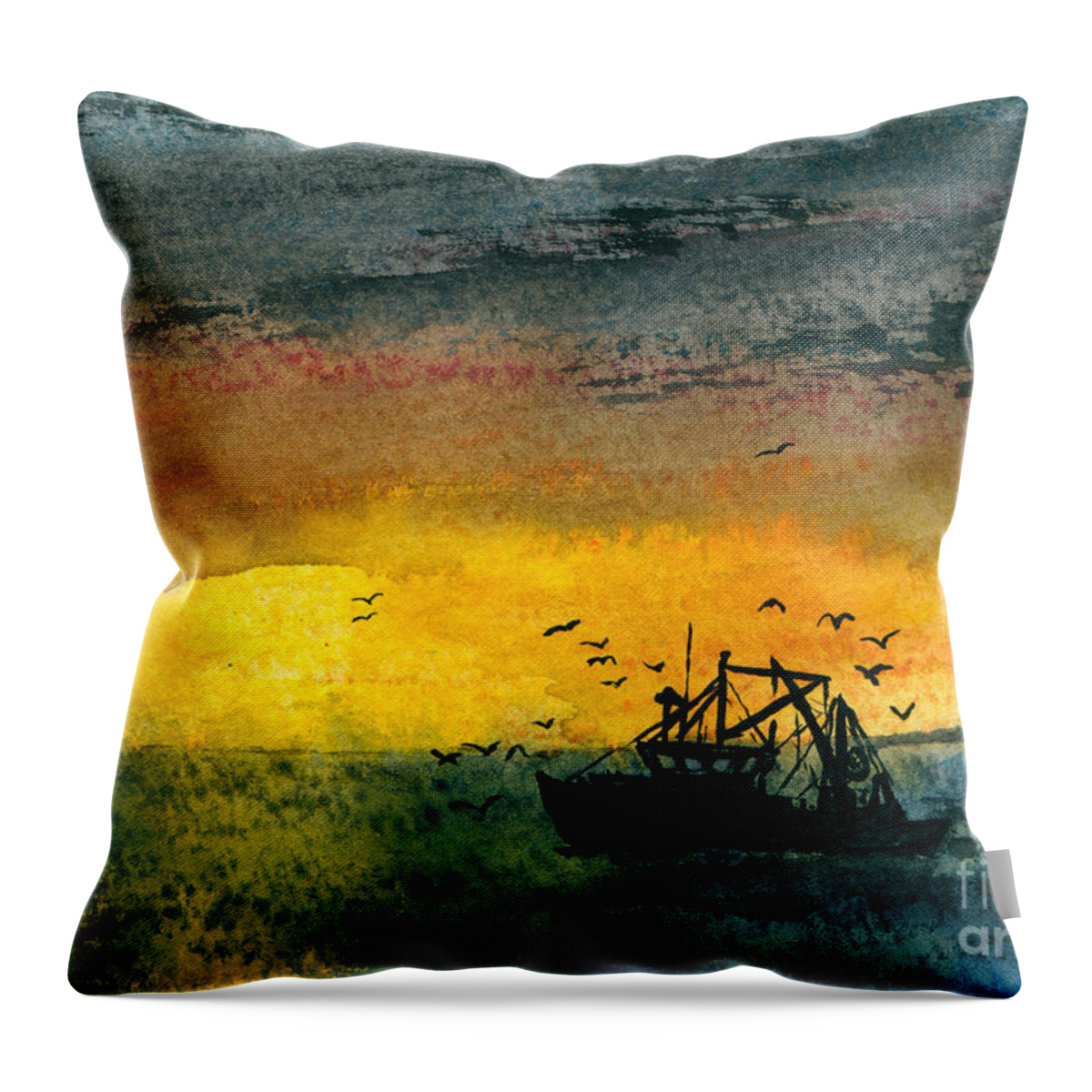 Art Throw Pillow featuring the painting Heading Out by R Kyllo