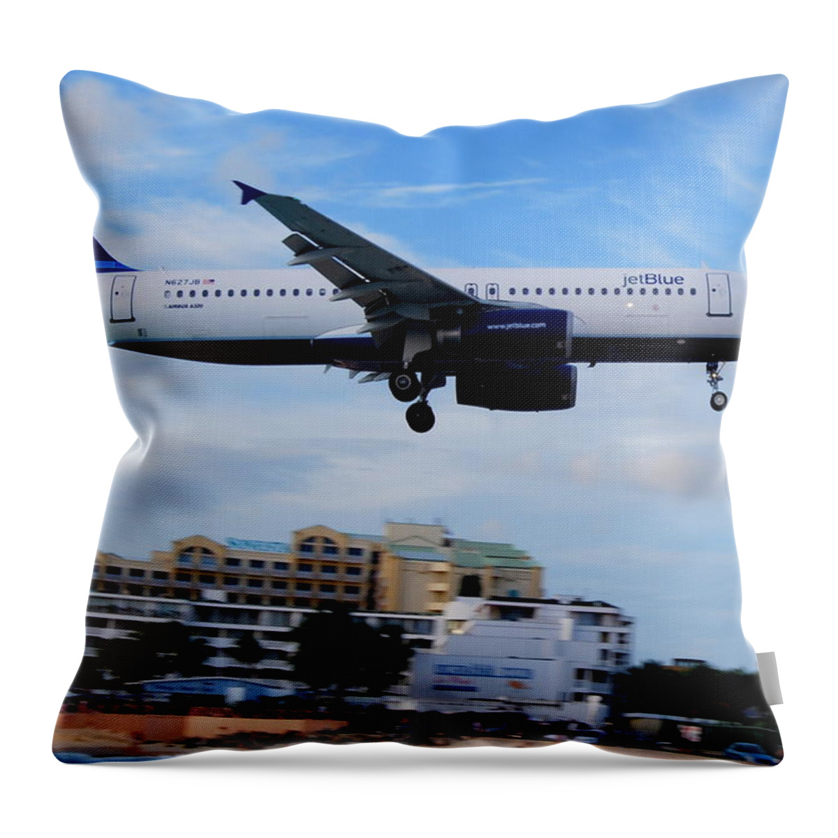 St. Maarten Throw Pillow featuring the photograph Heads Up in St. Maarten by Caroline Stella