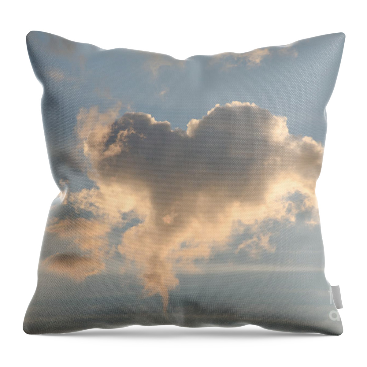 Ice Throw Pillow featuring the photograph Heart Cloud 2 by Cassie Marie Photography