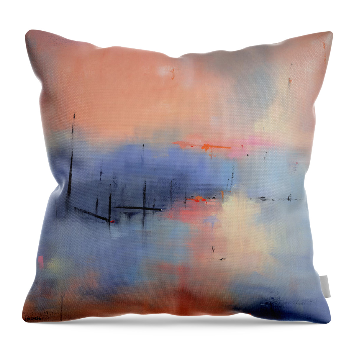 Master Bedroom Throw Pillow featuring the painting Heart of a Sunshine Dream by Jacquie Gouveia