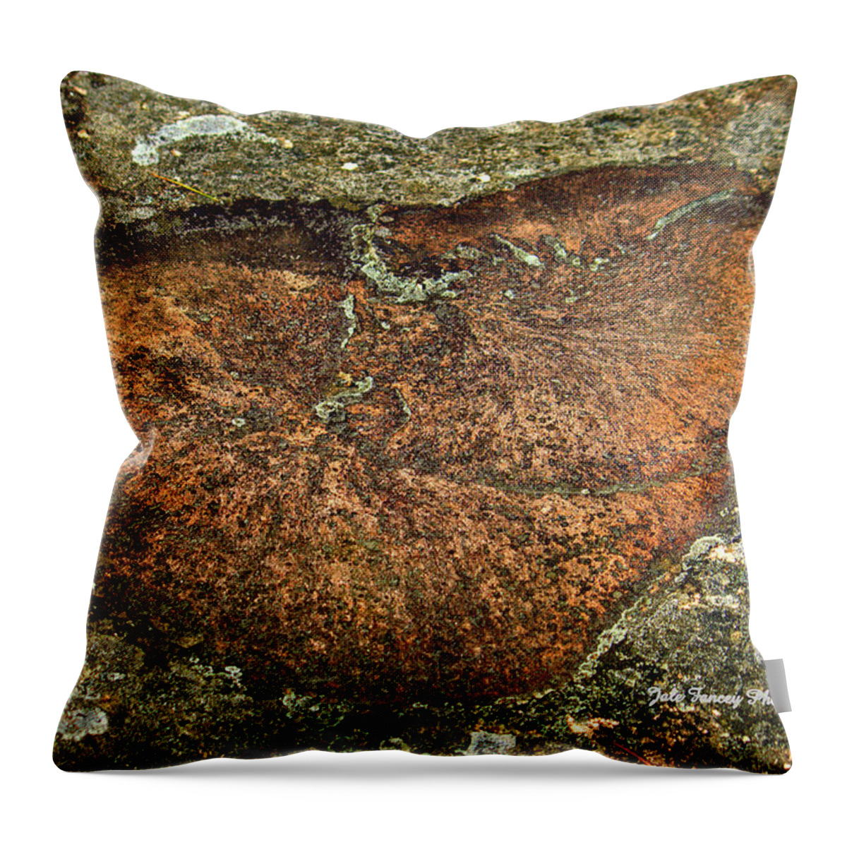 Photography Throw Pillow featuring the photograph Heart on the Rocks by Jale Fancey