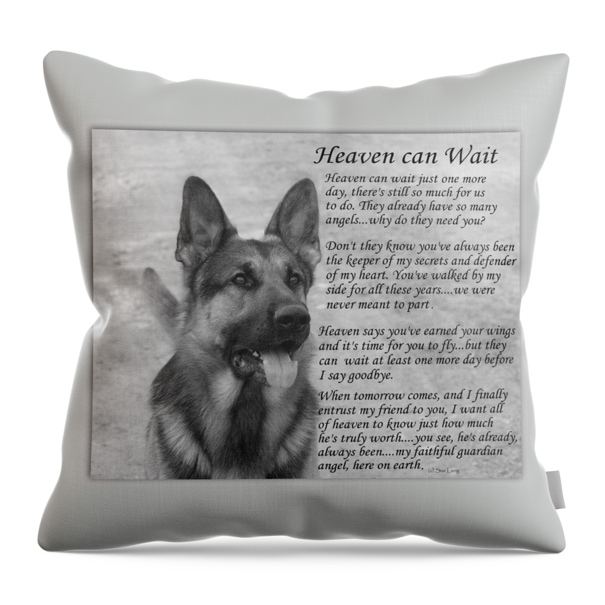Dogs Throw Pillow featuring the photograph Heaven can Wait by Sue Long