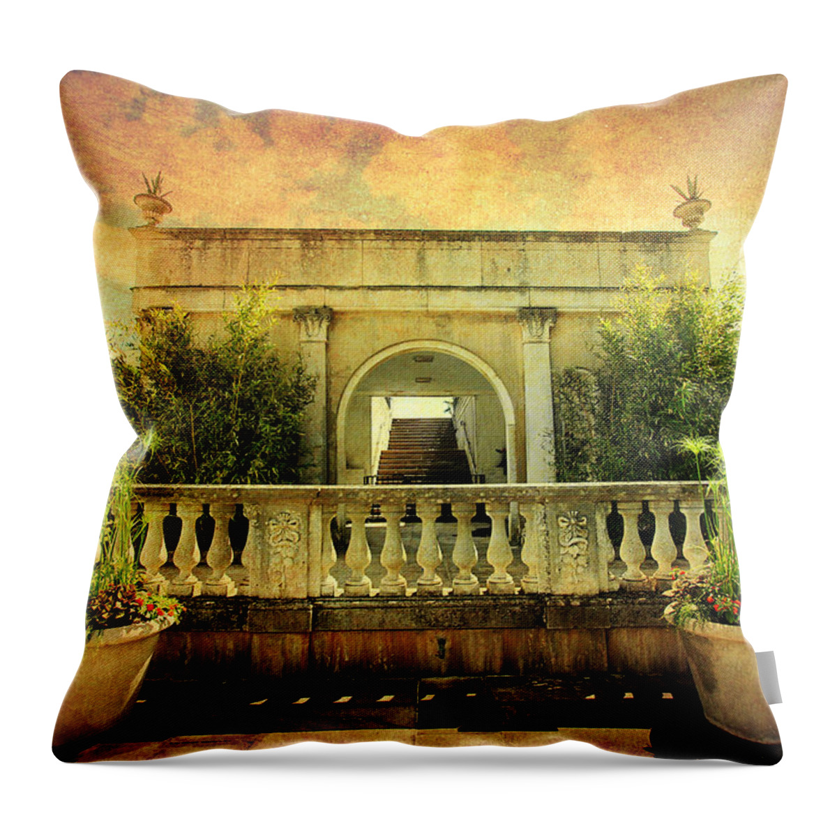 Gardens Throw Pillow featuring the photograph Heavenly Gardens by Trina Ansel