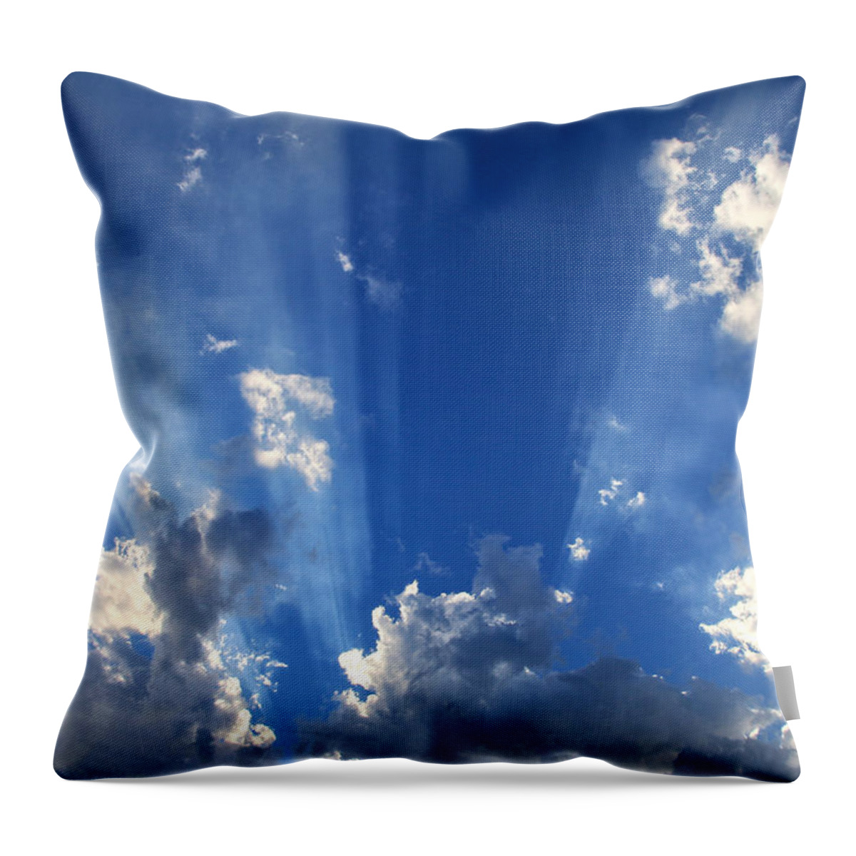 Heavenly Light Throw Pillow featuring the photograph Heavenly Light by Nina Prommer