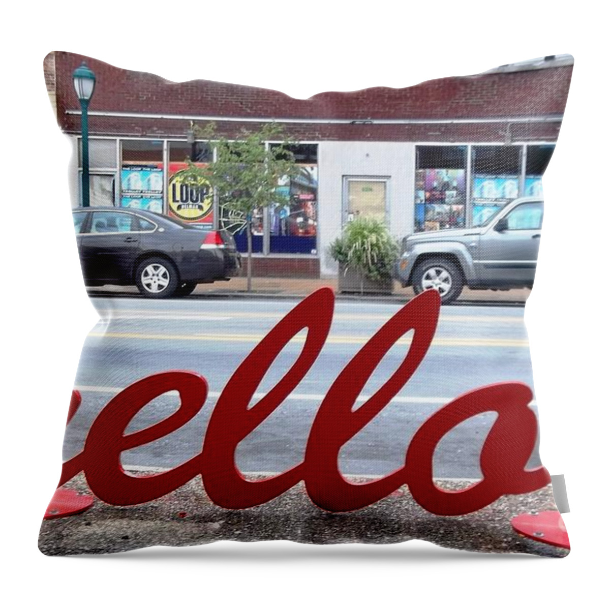 Throw Pillow featuring the photograph Hello by Kelly Awad