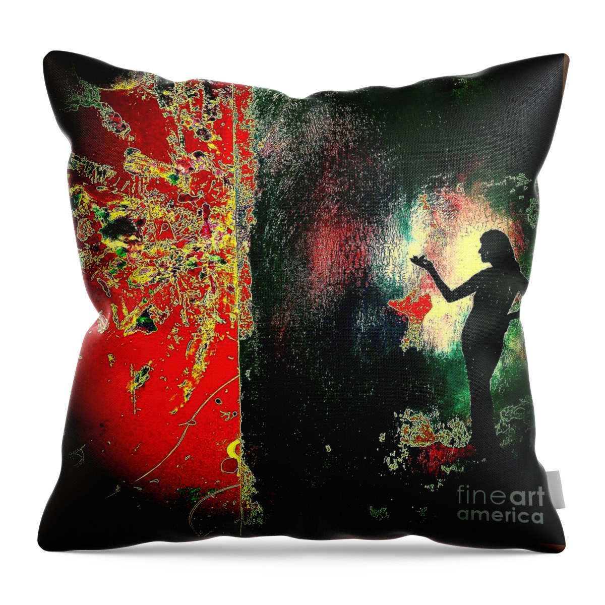 Power Throw Pillow featuring the painting Her Power To Create by Jacqueline McReynolds