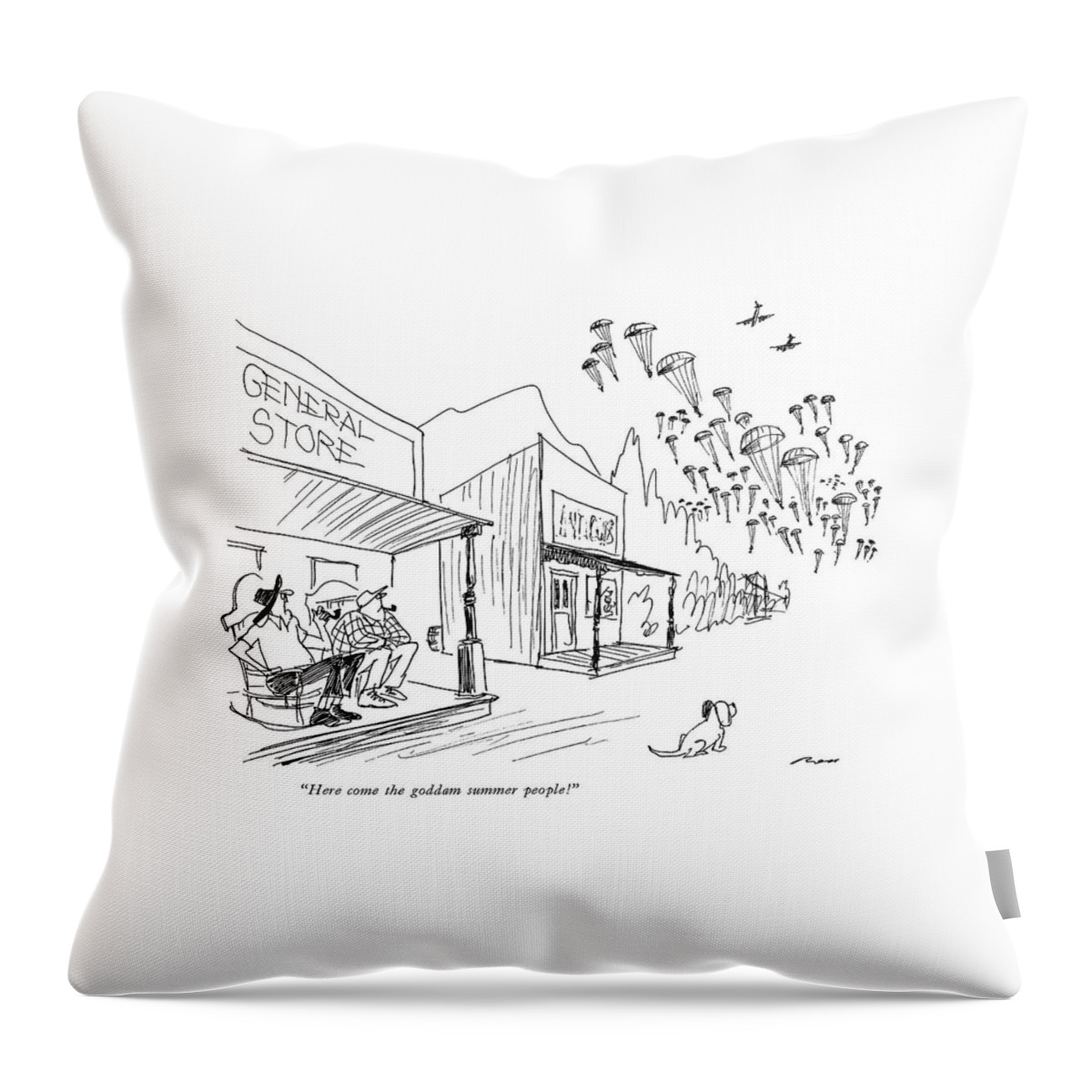 Here Come The Goddam Summer People! Throw Pillow