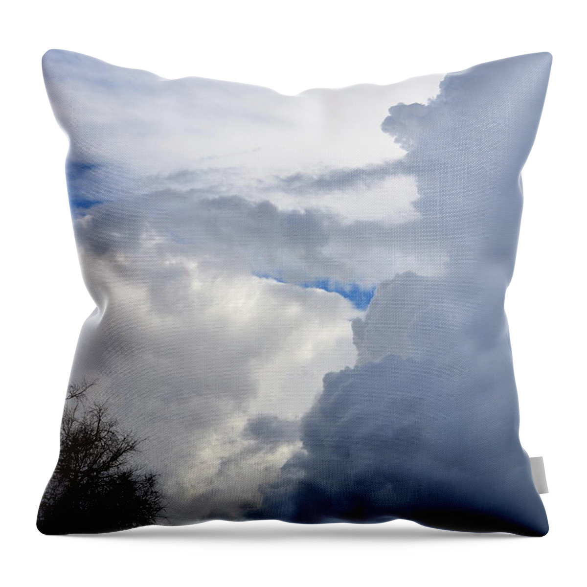 Throw Pillow featuring the photograph Here Comes the Rain in Napa by Dean Ferreira