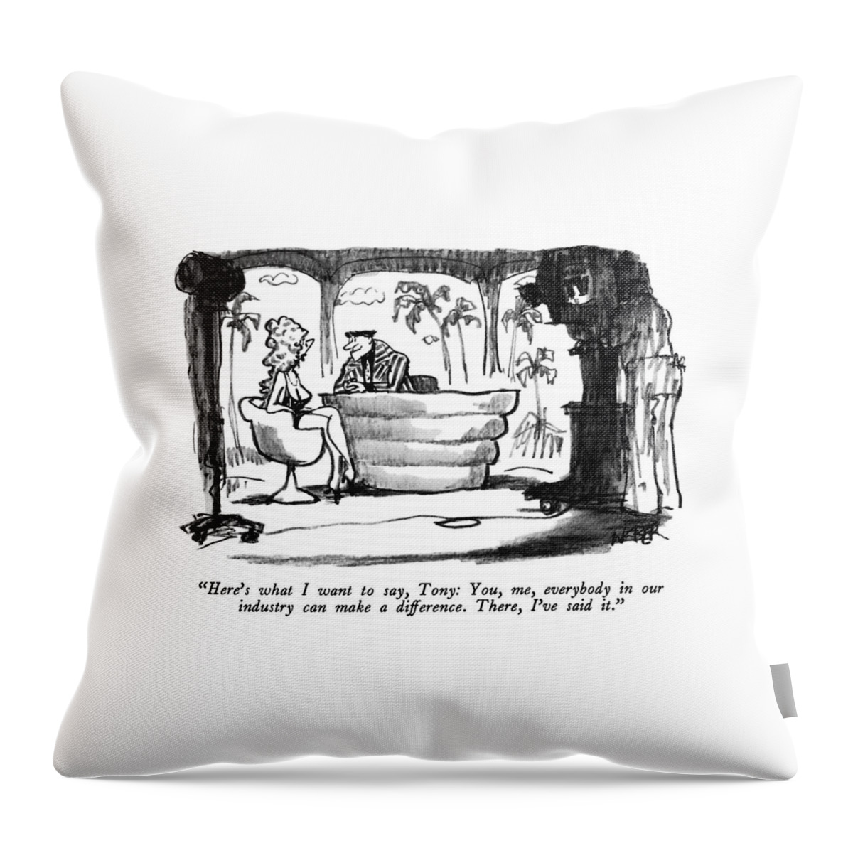 Here's What I Want To Say Throw Pillow