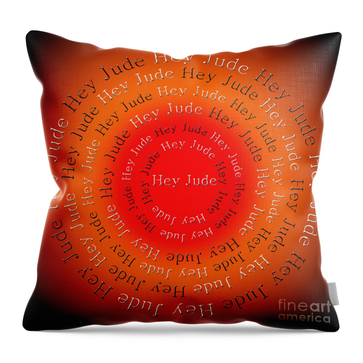 Hey Jude Throw Pillow featuring the digital art Hey Jude 2 by Andee Design