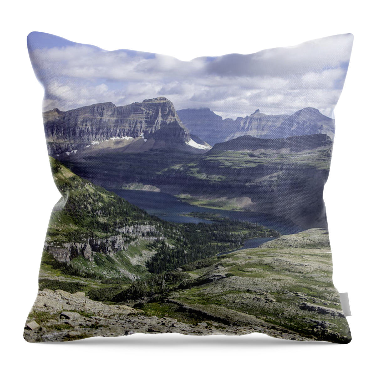 Alex Blondeau Throw Pillow featuring the photograph Hidden Lake by Alex Blondeau