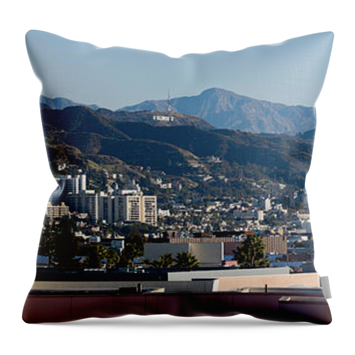 Photography Throw Pillow featuring the photograph High Angle View Of A City, Beverly by Panoramic Images