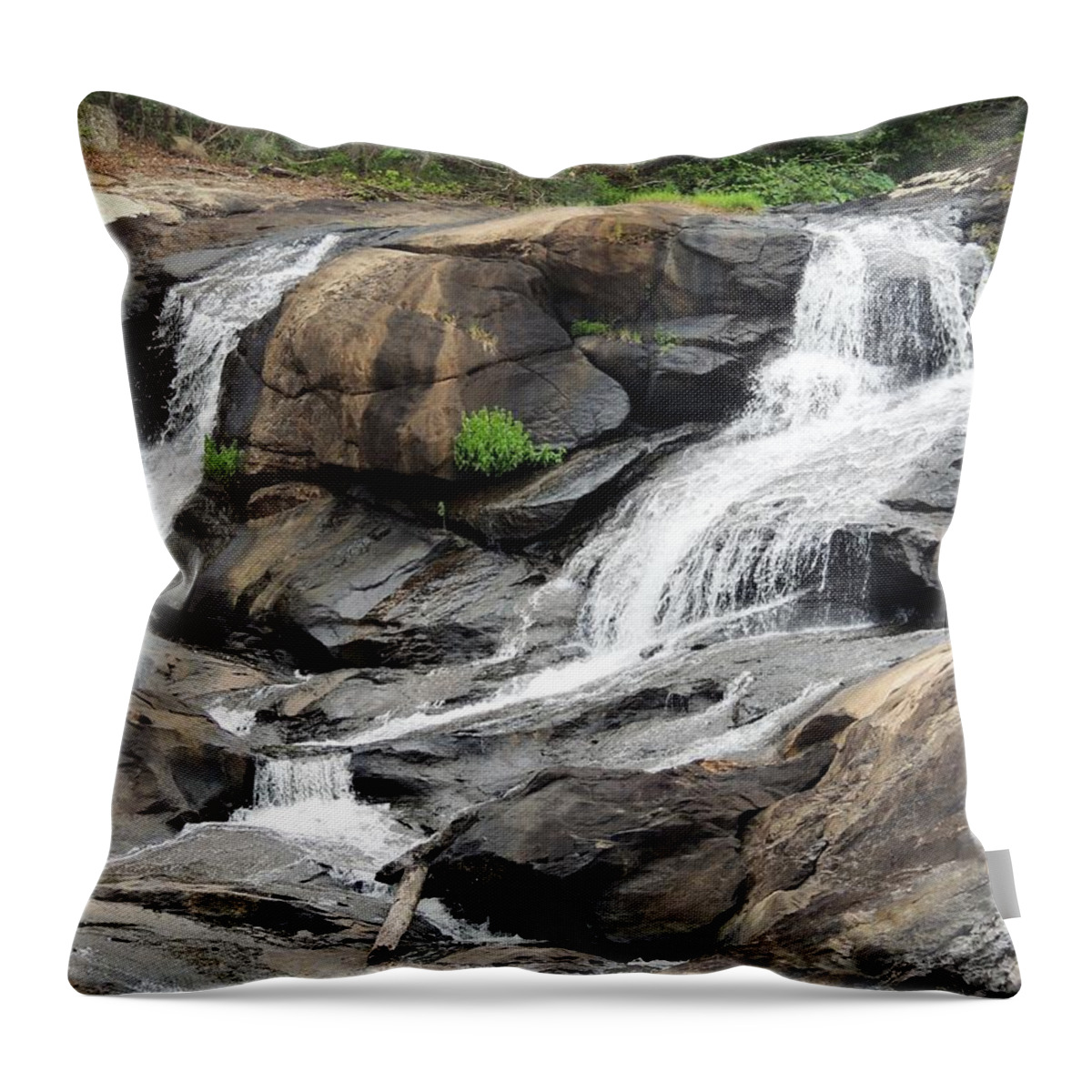 Waterfall Throw Pillow featuring the photograph High Falls by Aaron Martens