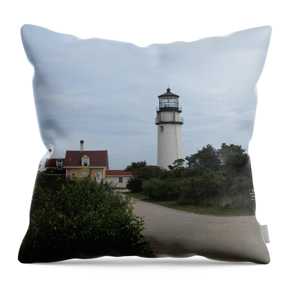 Lighthouse Throw Pillow featuring the photograph Highland Light AKA Cape Cod Light by Barbara McDevitt