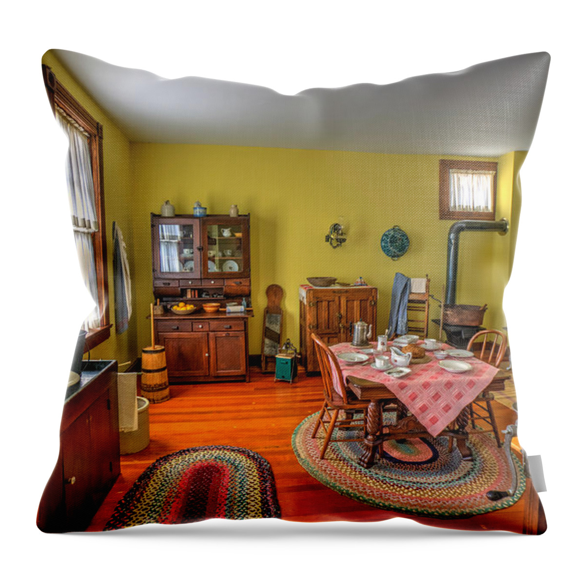 Hinckley Throw Pillow featuring the photograph Hinckley Fire Museum by Amanda Stadther