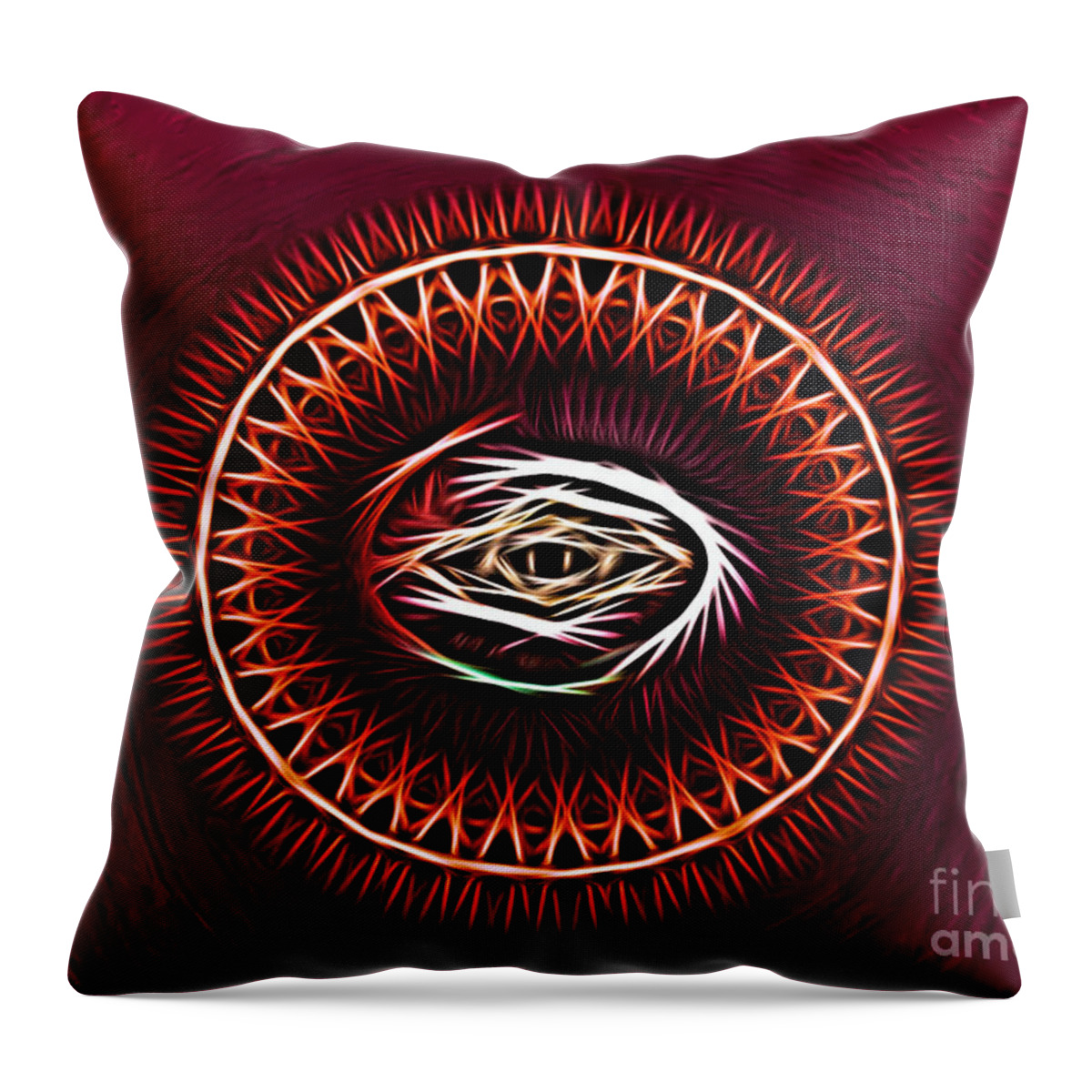 Art Throw Pillow featuring the digital art HJ-Eye by Vix Edwards