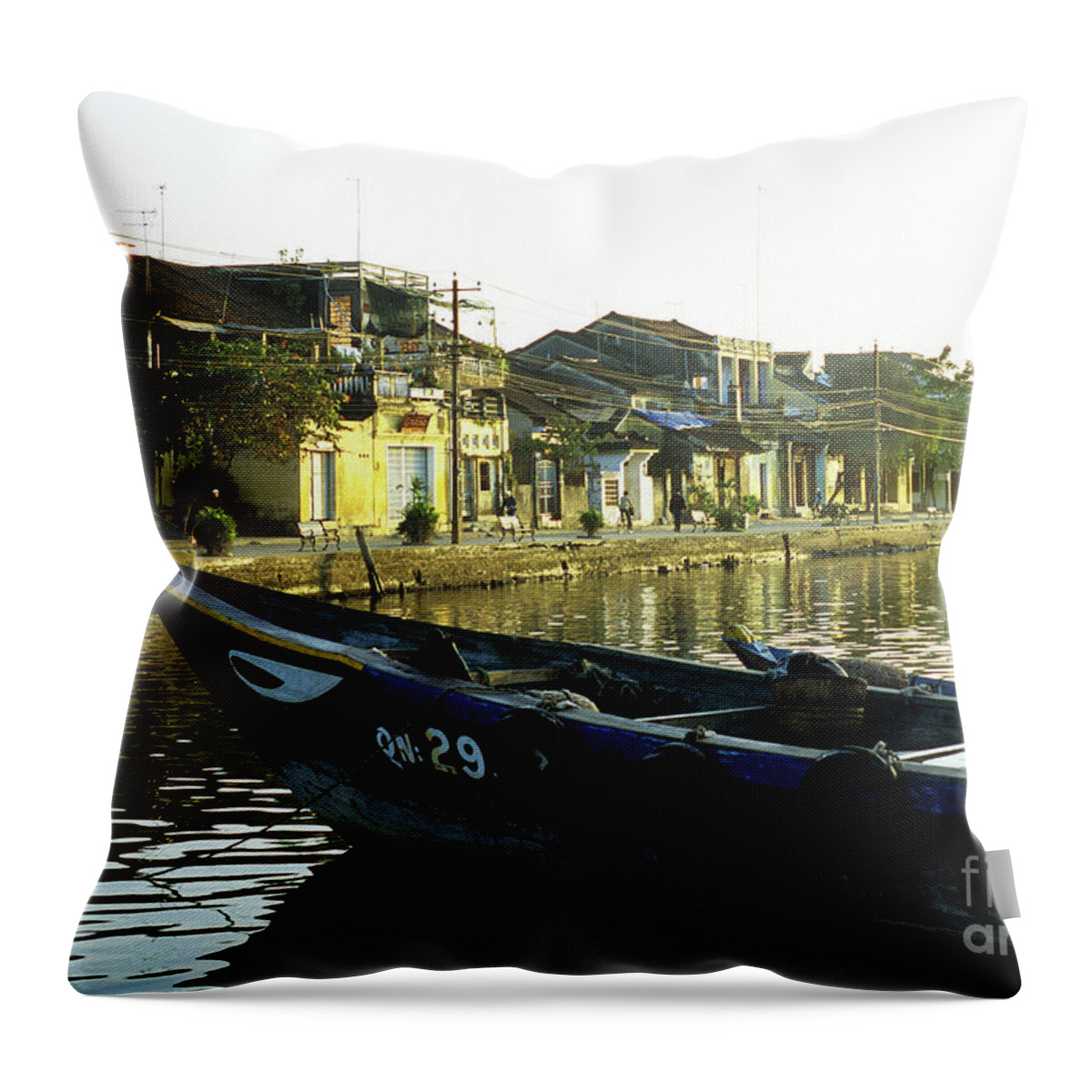 Vietnam Throw Pillow featuring the photograph Hoi An Dawn 02 by Rick Piper Photography