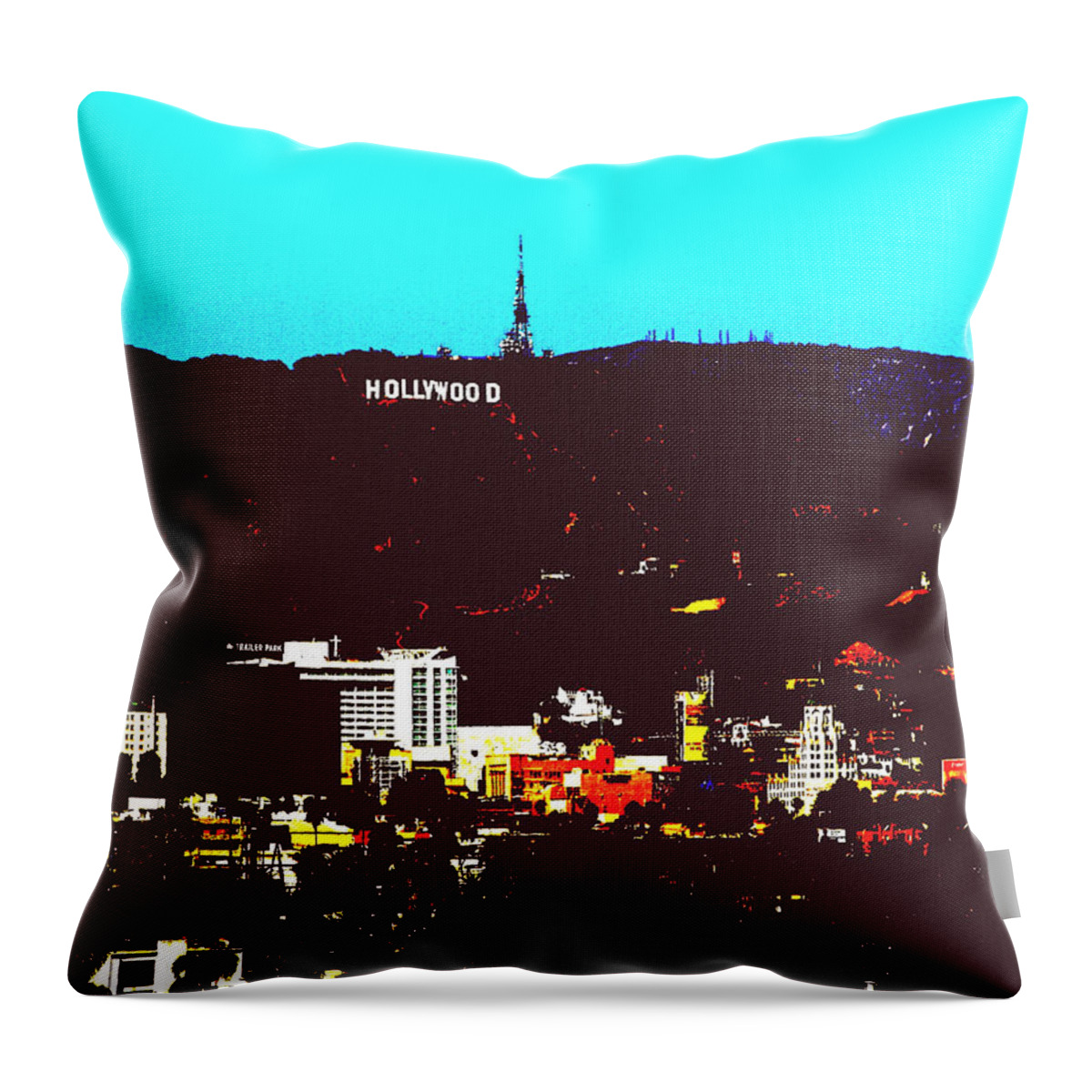 Hollywood Throw Pillow featuring the photograph Hollywood by Gia Marie Houck