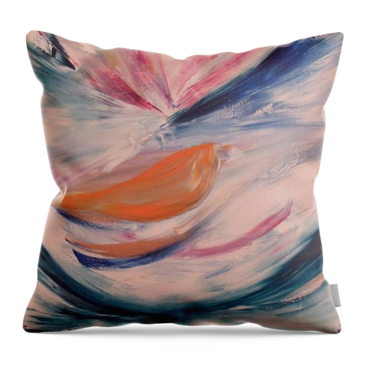 Prophetic Art Throw Pillow featuring the painting Holy Spirit III by Christine Nichols