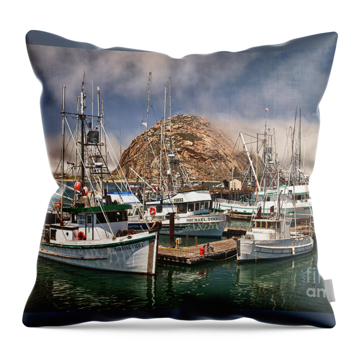 Morro Bay Throw Pillow featuring the photograph Home Port by Alice Cahill