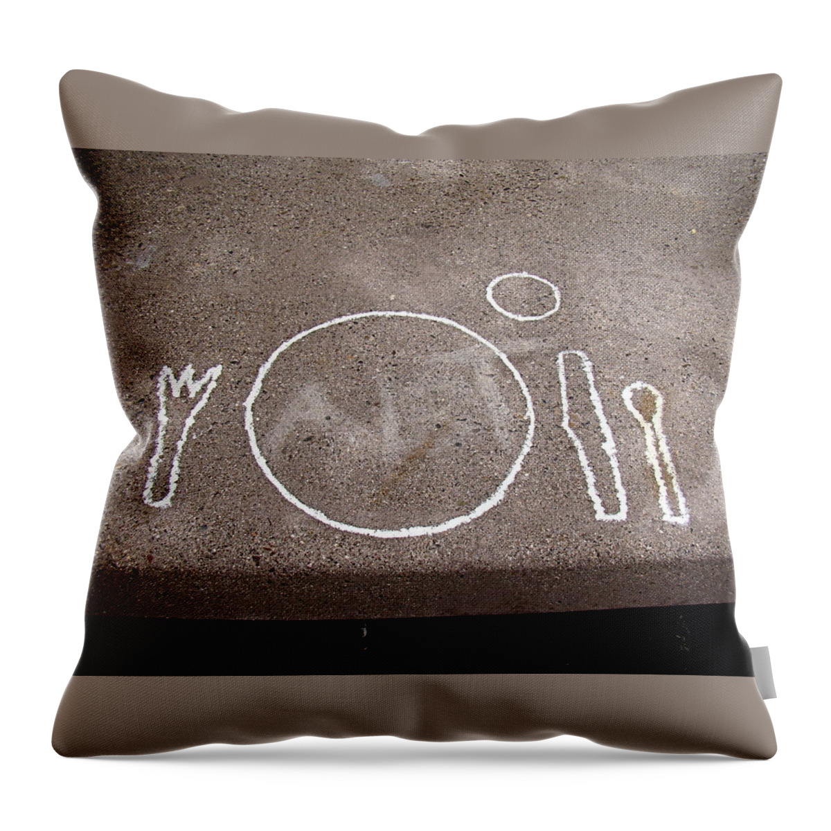 Creative Art Throw Pillow featuring the photograph Homeless Place Setting by Nick Kloepping