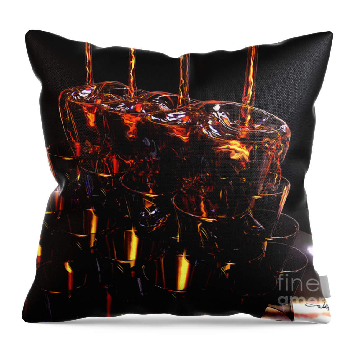 Food Throw Pillow featuring the digital art Honey Flow by William Ladson