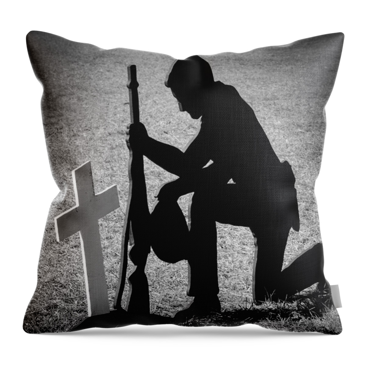 Soldier Throw Pillow featuring the photograph Honor In The Field by Carolyn Marshall