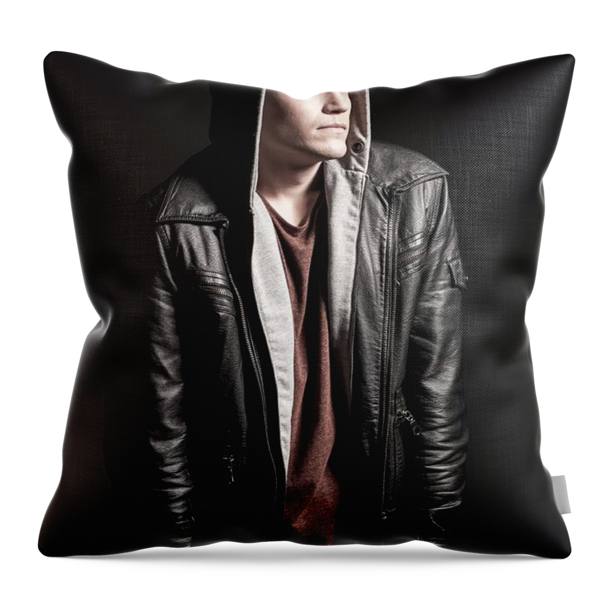 Art Throw Pillow featuring the photograph Hoodie by Nic Westaway